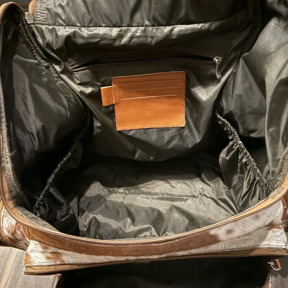 XL genuine cow hide diaper bag